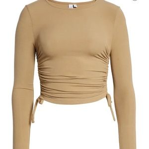 & Other Stories Ruched Long Sleeve Top